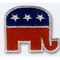Embroidered Stock Appliques - Republican Elephant